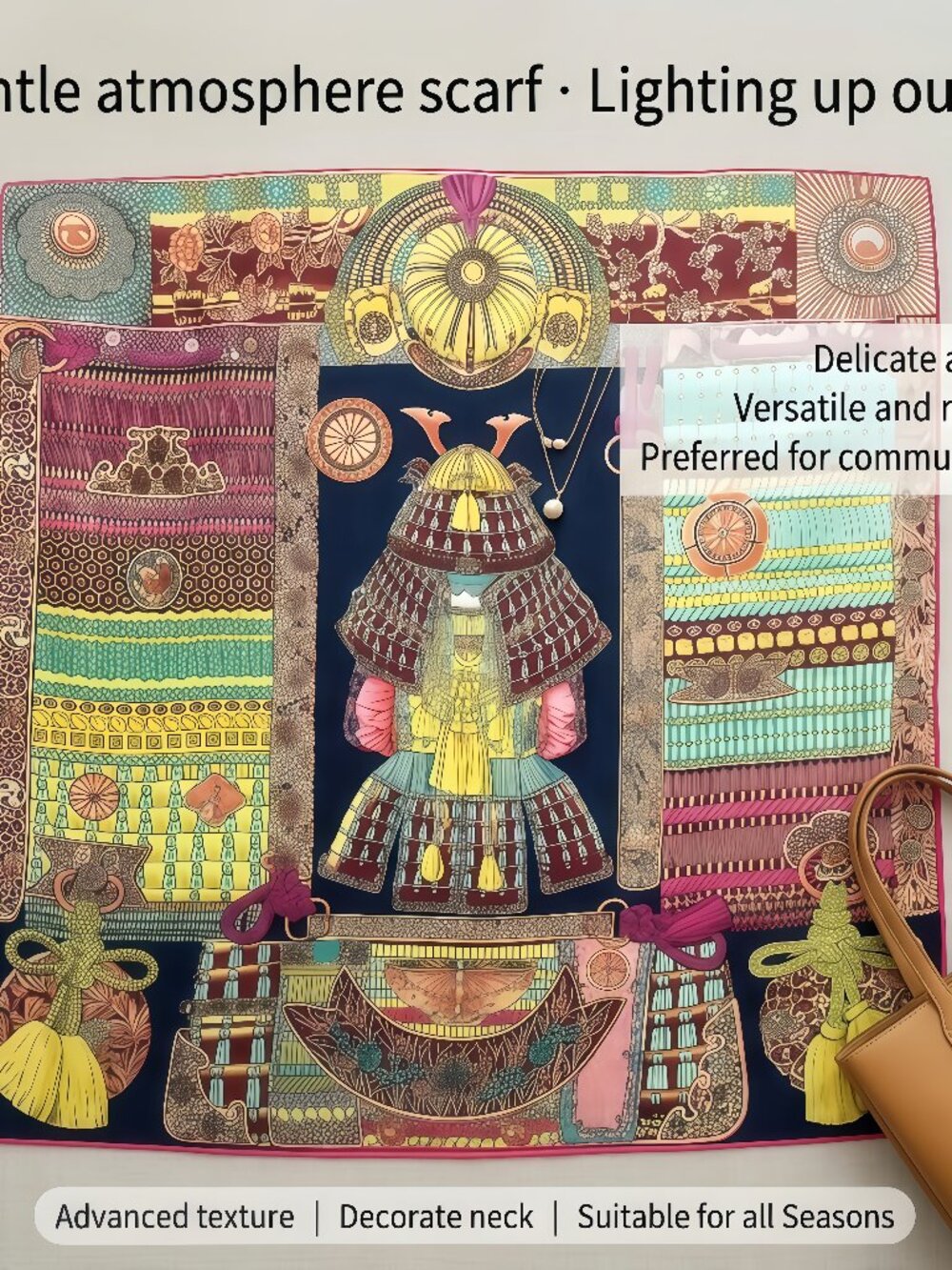 130cm war helmet warrior generous scarf twill silk scarf #211